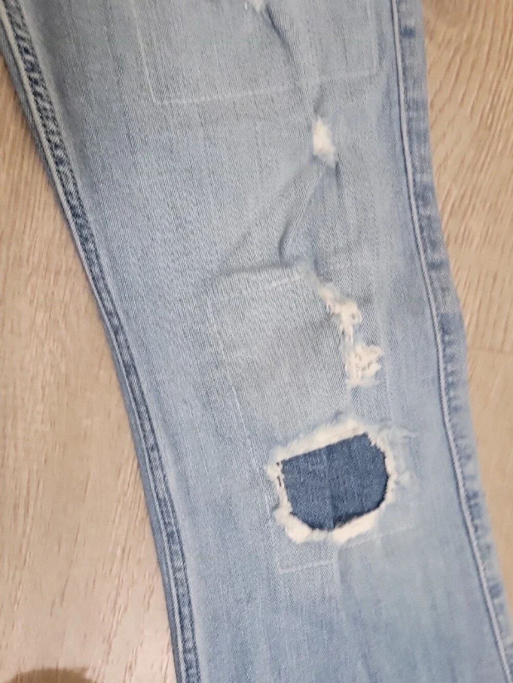 Hollister Light Blue Distressed Flare Jeans - Women's 28x 33